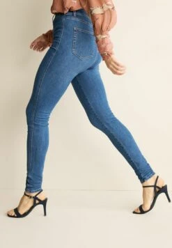 Next High Rise Stretch - Jeans Skinny Fit - Denim Dark Blue -Next 87984f03f6134f9396bbc61dde7daeb2