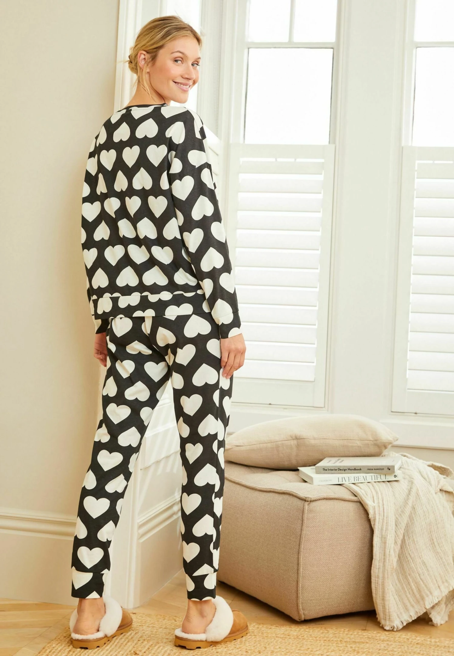 Next Long Sleeve Sets 2 Pack Standard - Pyjama - Black White Heart Print 10 Next Long Sleeve Sets 2 Pack Standard - Pyjama - Black White Heart Print - Afbeelding 8