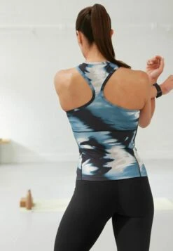 Next Active Racer Back Fitted Sports Standard - Top - Blue Neutral -Next 8be094cce8c44e32955ae04cf90a8333