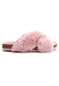 Next Pantoffels - Rose Pink Recycled Faux Fur