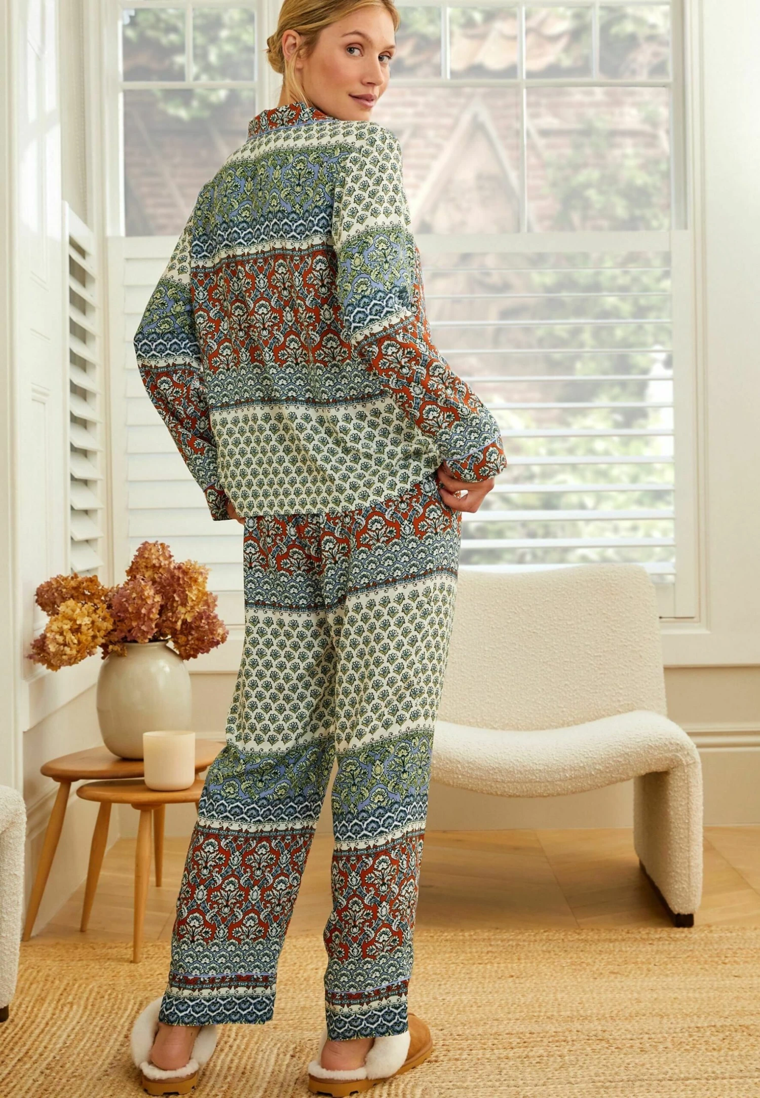 Next Set - Pyjama - Blue Woodblock 4 Next Set - Pyjama - Blue Woodblock - Afbeelding 2