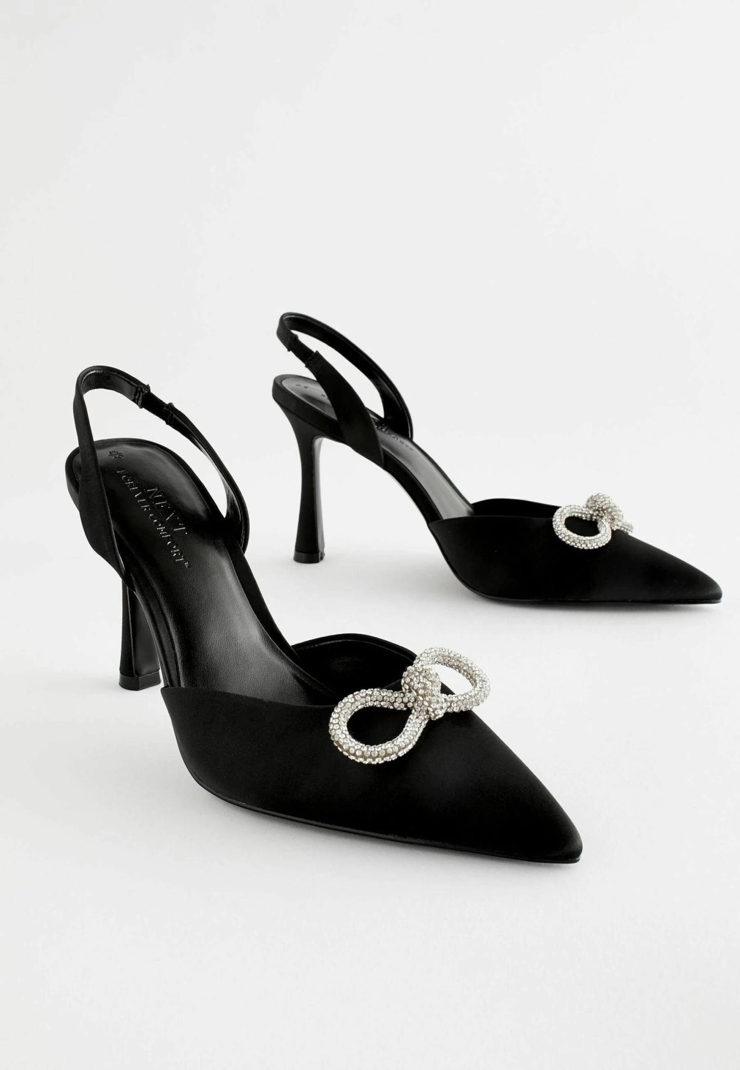 Next Forever Comfort Slingback Bow - Hoge Hakken - Black 5 Next Forever Comfort Slingback Bow - Hoge Hakken - Black - Afbeelding 3