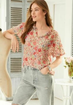 Next Short Sleeve- Blouse - Celia Birtwell Cream Floral -Next 908acefa17bc463285ed7422a0d6b758