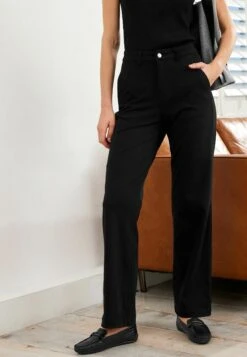 Next Wide Leg Petite - Flared Jeans - Black -Next 934de268e1e041c38584e04698beb3a4