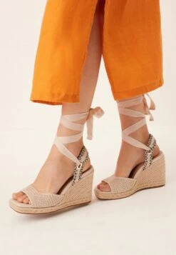 Next Forever Comfort Crochet Wrap Standard - Sandalen Met Sleehak - Natural