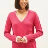 Next Cosy Detail Tipped V Neck Standard - Trui - Bright Pink 2 Next Cosy Detail Tipped V Neck Standard - Trui - Bright Pink -Next 95ed809818004760b6169817d499cf55