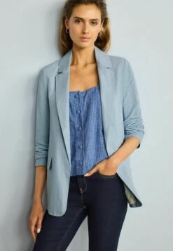 Next Pinstripe Standard - Halflange Jas - Blue