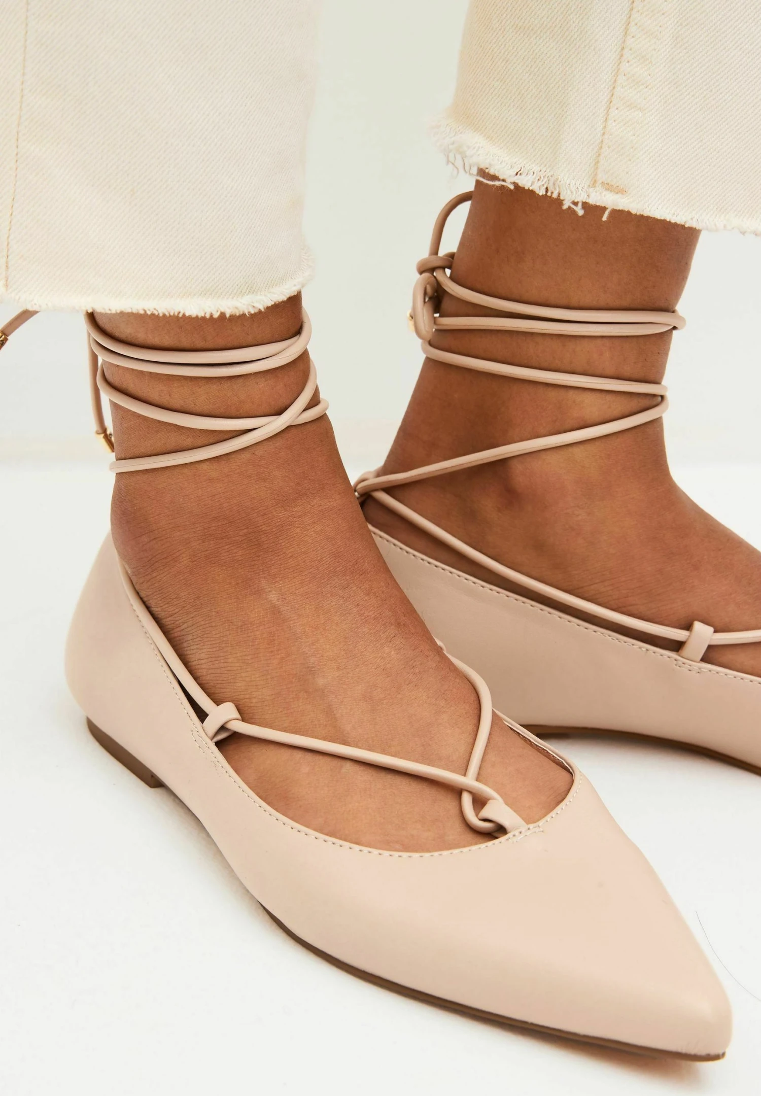 Next Forever Comfort Point Toe Tie Standard - Ballerina´S Met Bandjes - Camel Natural 3 Next Forever Comfort Point Toe Tie Standard - Ballerina´S Met Bandjes - Camel Natural