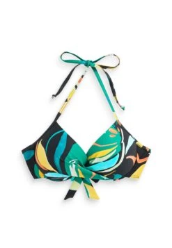 Next Padded Wired Plunge Standard - Bikinitop - Black Tropical -Next 9d215a4d9386455b9e45f183985088b9