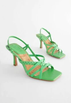 Next Signature Forever Comfort® Plait- Sandalen Met Hoge Hak - Green -Next 9d39ad49f47f4a269ca7dd6b0537491a