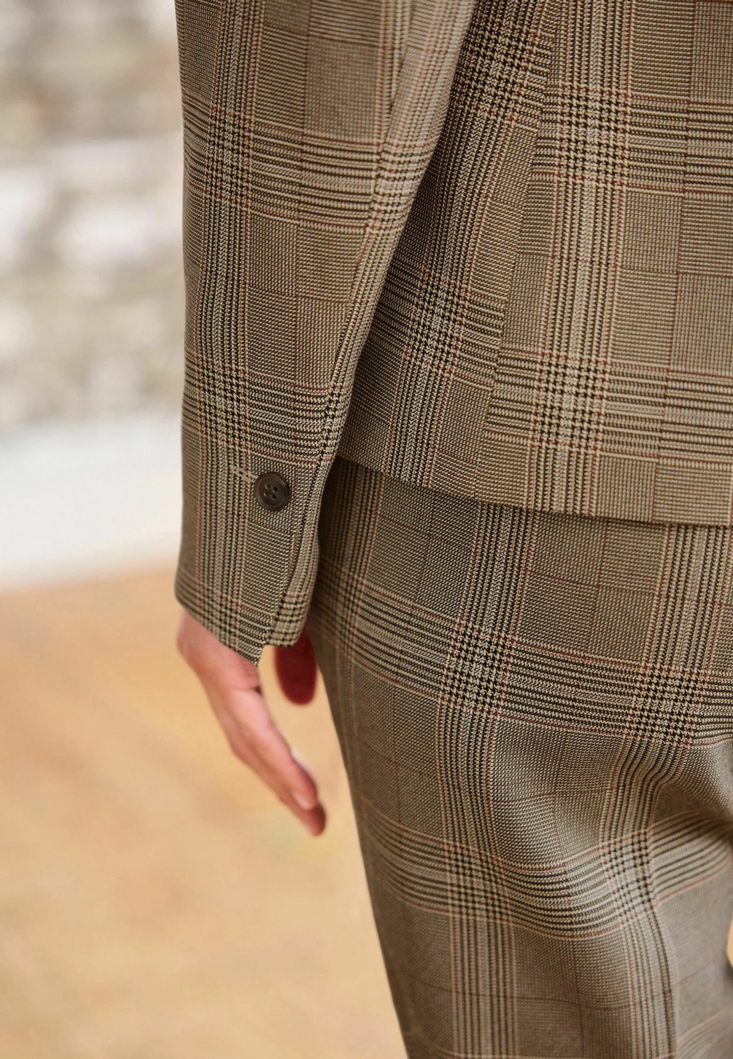 Next Tailored Single Breasted Standard - Blazer - Natural Check 5 Next Tailored Single Breasted Standard - Blazer - Natural Check - Afbeelding 3