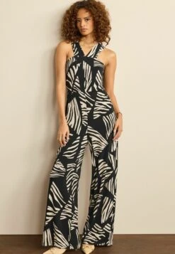 Next V-Neck Wide Leg Sleeveles - Jumpsuit - Abstract Black White -Next 9e14030159bd4e65a31a220d32b22499