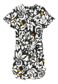 Next Standard - Jurk - Black Ecru Cream Large Scale Floral -Next a02b67098d7b461cb809e62d52ea752f