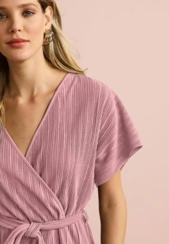 Next Short Sleeve Plisse Standard - Jumpsuit - Rose Pink -Next a0665f4b67df46e08819c138427e4502
