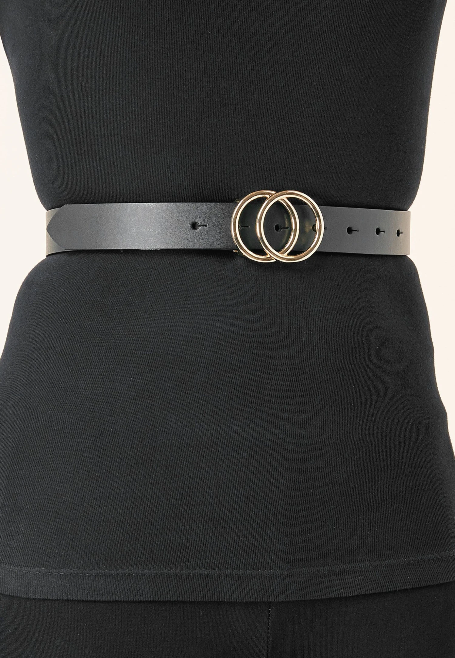 Next White Circle Buckle- Riem - Black 4 Next White Circle Buckle- Riem - Black - Afbeelding 2