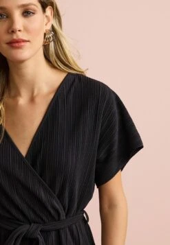 Next Short Sleeve Plisse Standard - Jumpsuit - Black -Next a1f8edc3f334402ca9b76226aedc1af2