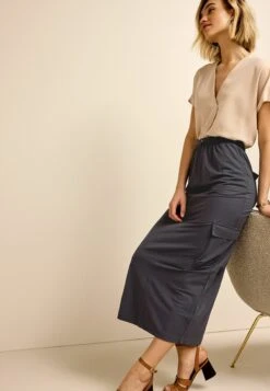 Next Cargo Drawstring Waist- Maxirok - Charcoal Grey -Next a331470b74254cfb97e46671db5bc208