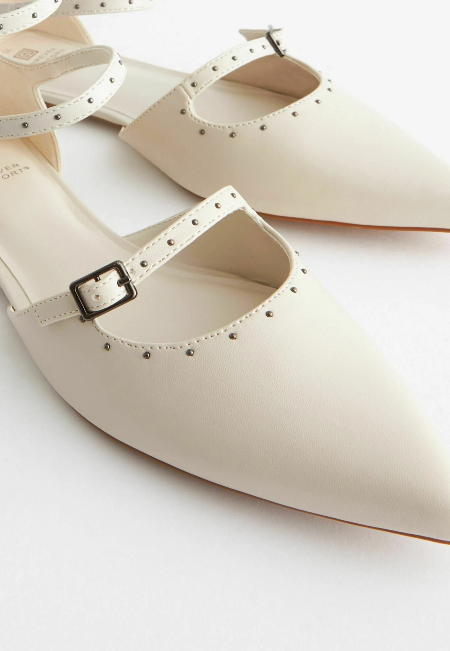 Next Forever Comfort Point Toe Studded Strap Flat Standard - Ballerina'S Met Enkelbandjes - Bone White 6 Next Forever Comfort Point Toe Studded Strap Flat Standard - Ballerina'S Met Enkelbandjes - Bone White - Afbeelding 4