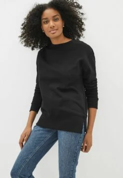 Next Essentials Longline Standard - Sweater - Black