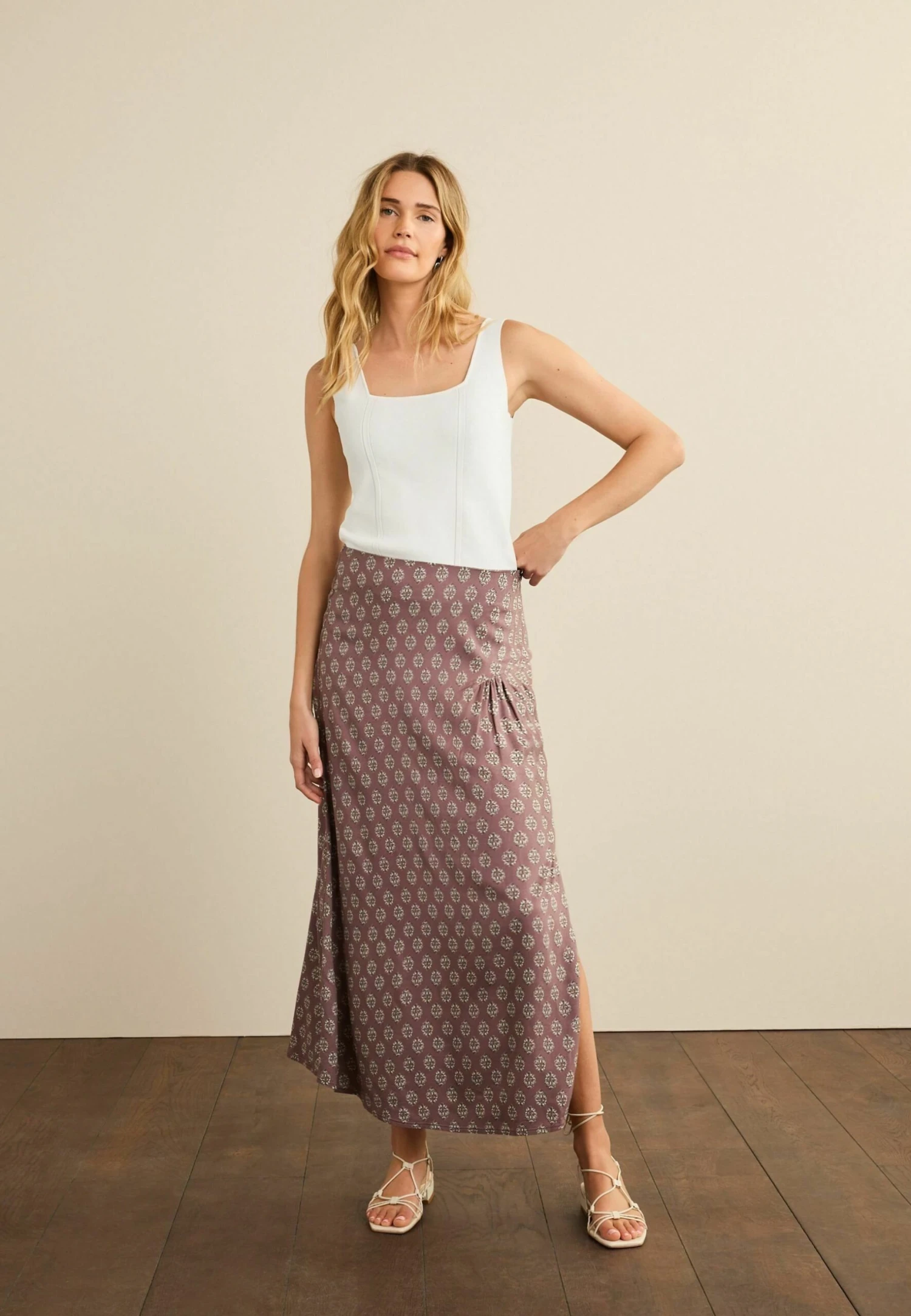 Next Split Standard - A-Lijn Rok - Mauve Purple 3 Next Split Standard - A-Lijn Rok - Mauve Purple