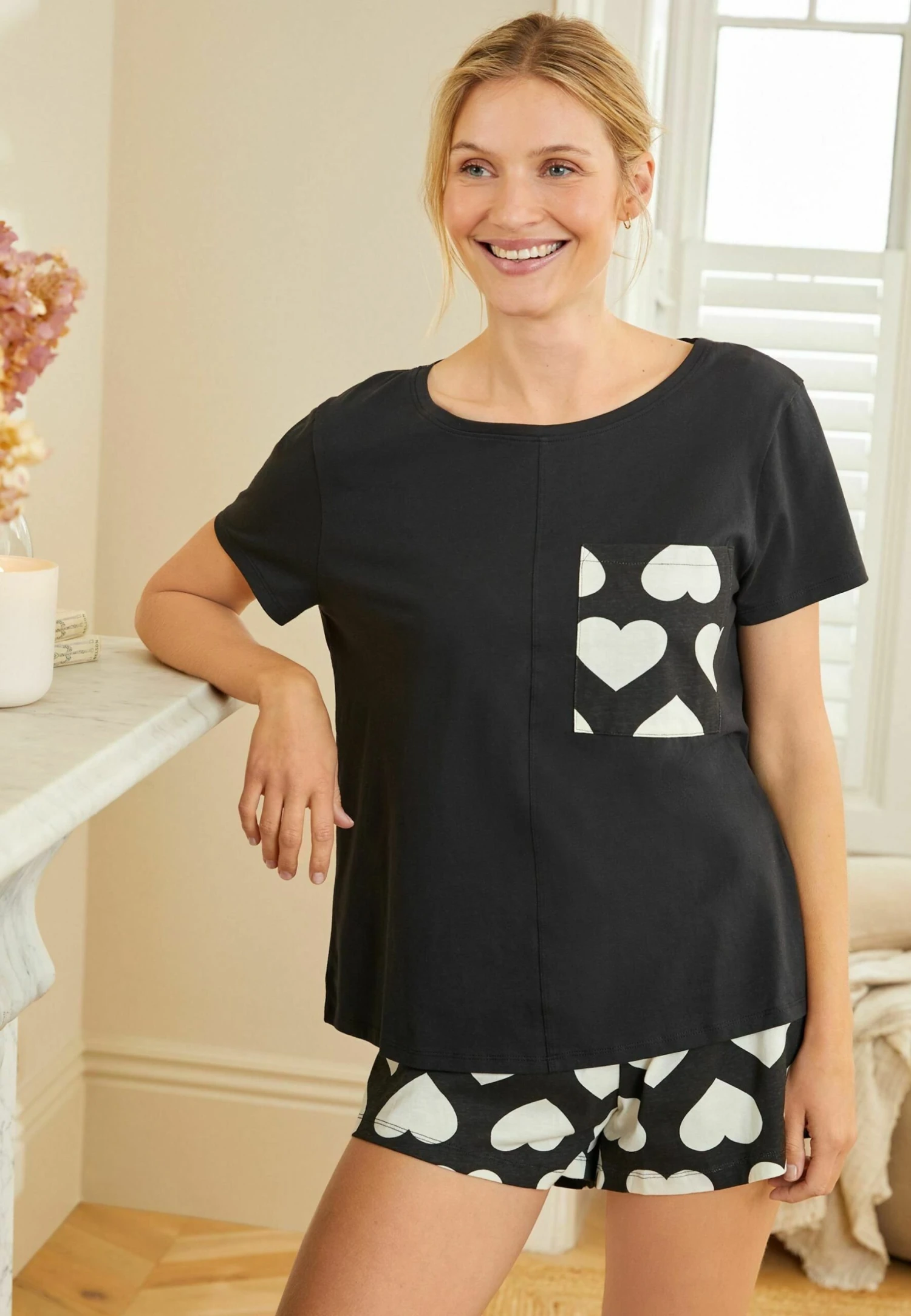 Next Long Sleeve Sets 2 Pack Standard - Pyjama - Black White Heart Print 4 Next Long Sleeve Sets 2 Pack Standard - Pyjama - Black White Heart Print - Afbeelding 2