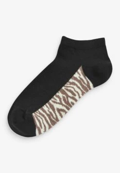 Next Footbed5 Pack Standard - Sokken - Black Animal Print -Next a8c5ad6c92664775953b9c41cfe1bad2