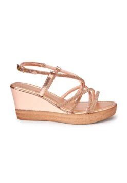 Next Forever Comfort Tubular Bling Asymmetric - Sandalen Met Hoge Hak - Rose Gold