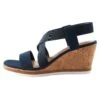 Next Forever Comfort Elastic Cross-Over- Sandalen Met Sleehak - Navy Blue