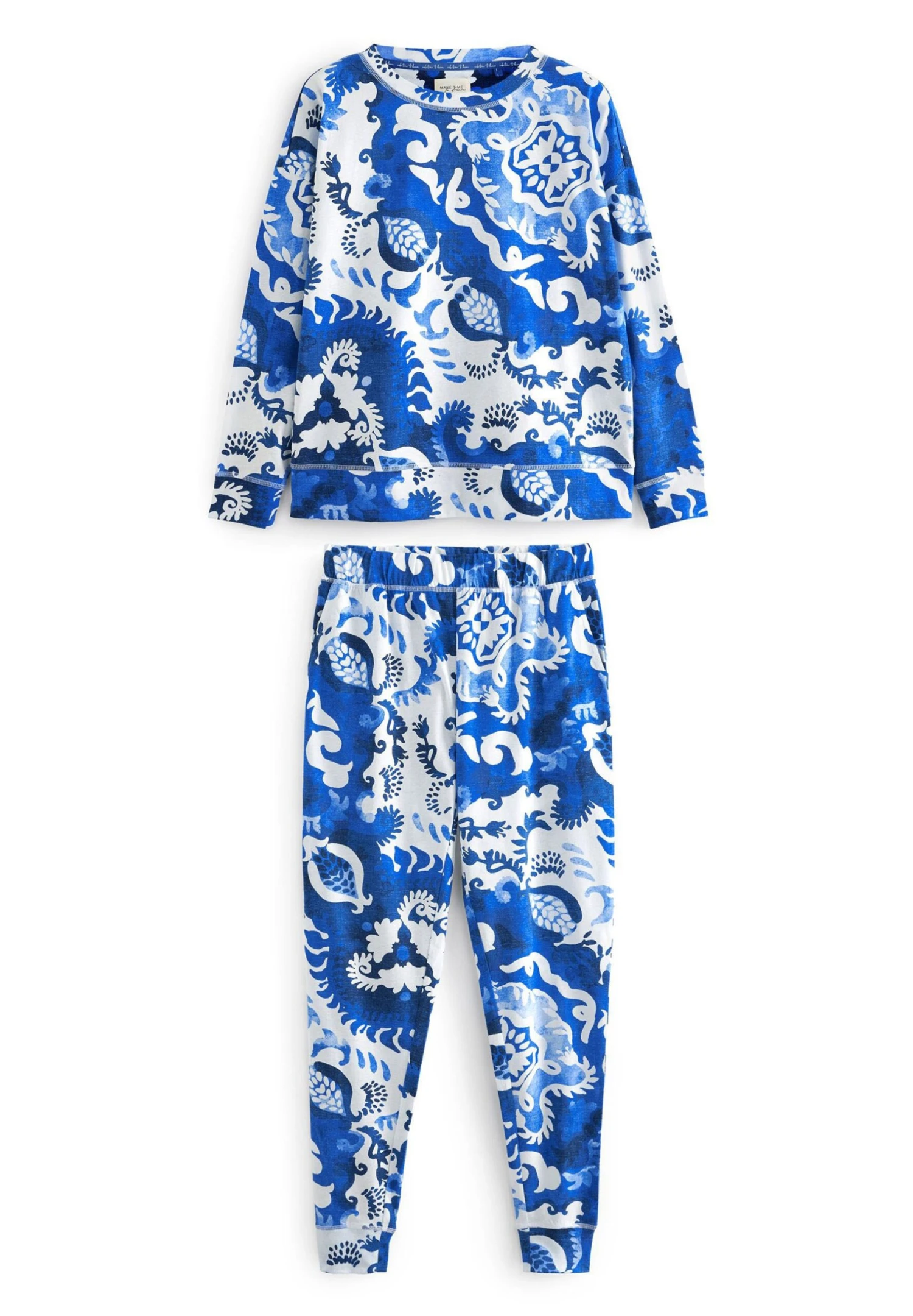 Next Long Sleeve Set - Pyjama - Blue Abstract 6 Next Long Sleeve Set - Pyjama - Blue Abstract - Afbeelding 4