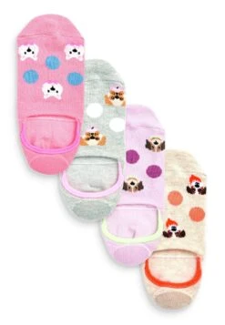 Next Enkelsokken - Pink Spotty Dog