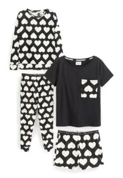 Next Long Sleeve Sets 2 Pack Standard - Pyjama - Black White Heart Print 23 Next Long Sleeve Sets 2 Pack Standard - Pyjama - Black White Heart Print -Next afc76283264c4904bec5817726b68a83