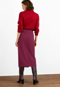 Next Tailored Belted- Kokerrok - Berry Red -Next b24e871fbbc748b3a459e393e6f135df