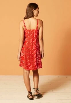 Next Slip Standard - Jurk - Red Floral And Spot Print -Next b3d6d0aee19d4e48a19e2557ceaadec5