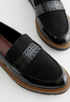 Next Forever Comfort Brogue Detail Chunky Loafers Standard - Mocassins - Black -Next b551743b810f4d9c94799c61d2435d45
