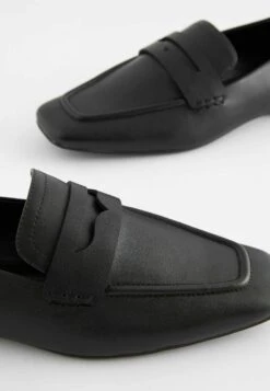 Next Forever Comfort Square Toe Loafers Standard - Instappers - Black -Next b5b4a703ad5b4750994c4bedd7ee9950