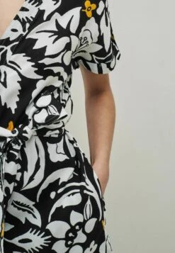 Next Standard - Jurk - Black Ecru Cream Large Scale Floral -Next b664d365c0a645e0aa441d2e04cedfe6