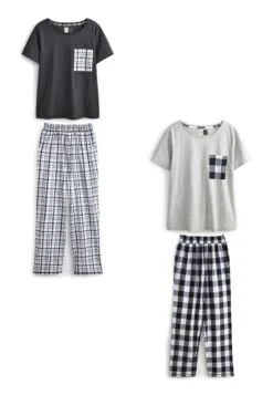 Next 2 Pack Set - Pyjama - Black White Check 11 Next 2 Pack Set - Pyjama - Black White Check -Next b8588cd2a0cf4e50b6ae8220d1a9472a