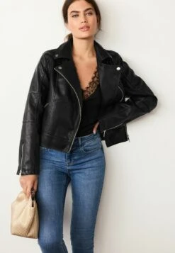 Next Biker Standard - Imitatieleren Jas - Black