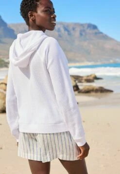 Next Lightweight Summer Through Standard - Sweater Met Rits - White