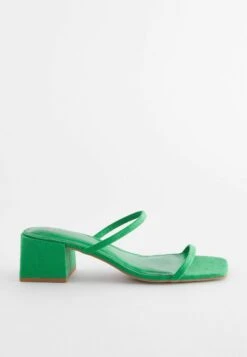 Next Forever Comfort Two Band Block Heel Regular Wide Fit - Muiltjes Met Hak - Green