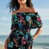 Next Off Shoulder Standard - Jumpsuit - Navy Blue Floral 1 Next Off Shoulder Standard - Jumpsuit - Navy Blue Floral -Next bf238713533545908f1e3497a2c7f5ec