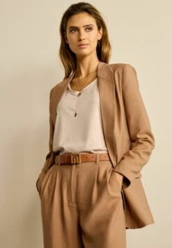 Next Single Breasted - Halflange Jas - Sand