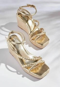 Next Forever Comfort Rope Standard - Sandalen Met Sleehak - Gold -Next c3ee39372c4f4e3c97bc42435c13550a