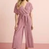 Next Short Sleeve Plisse Standard - Jumpsuit - Rose Pink -Next c72969aebc0943348673fc024e11aa77