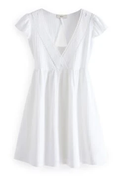 Next Cutwork ShortStandard - Jurk - White -Next c7dfce311c2a4d5799357d4e891abf26