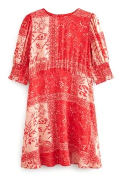 Next Mini Standard - Jurk - Red Floral Leaf Print -Next c812bfad7db341ba914f23fbb948353d