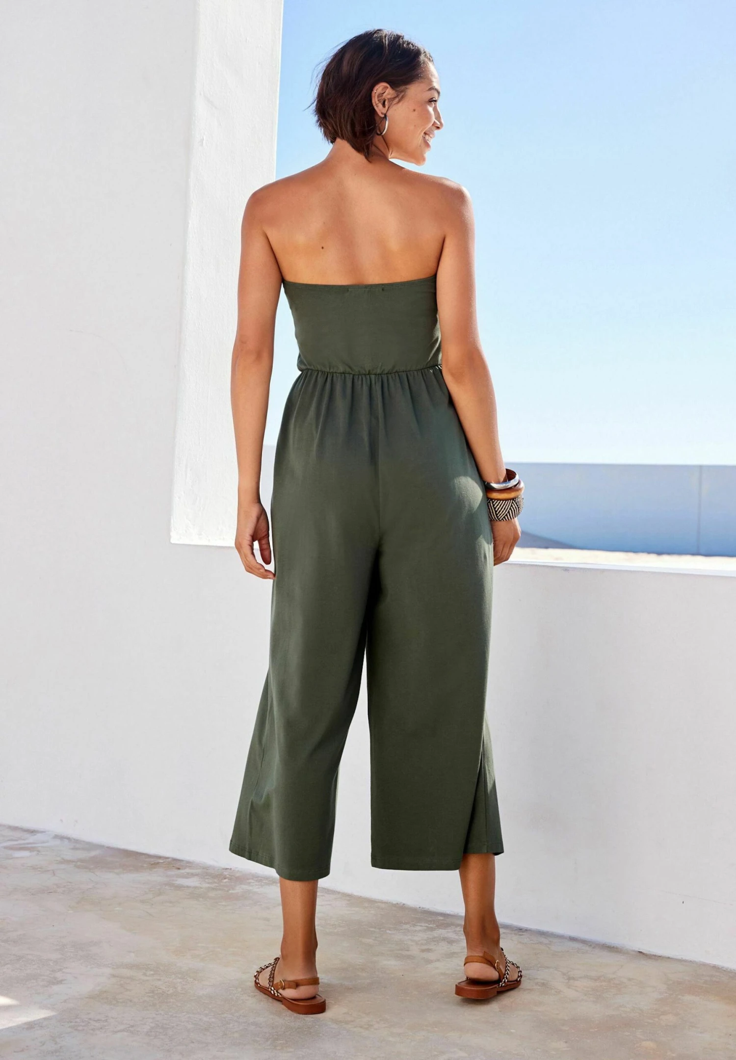 Next Bandeau Culotte Standard - Jumpsuit - Khaki Green 4 Next Bandeau Culotte Standard - Jumpsuit - Khaki Green - Afbeelding 2