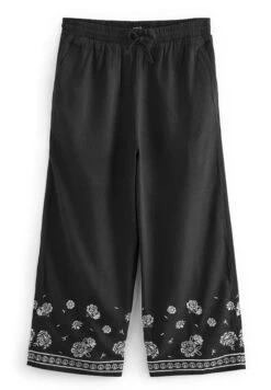 Next Mix Embroidery Culotte - Broek - Black -Next cc75e88a3fde4105825abbce446de684