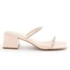 Next Forever Comfort Two Band Block Regular Wide Fit - Muiltjes Met Hak - Nude Cream