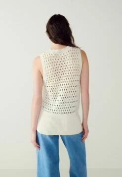Next Open Stitch Tank Standard - Top - Ecru White -Next cd54c6af1de841f7993b2e32266125cc